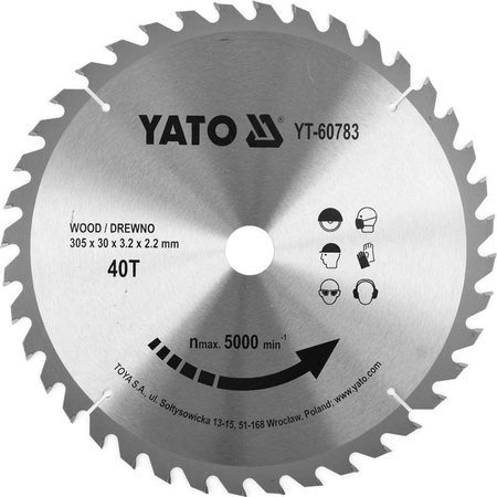 TARCZA DO DREWNA 305X40TX30MM YT-60783 YATO