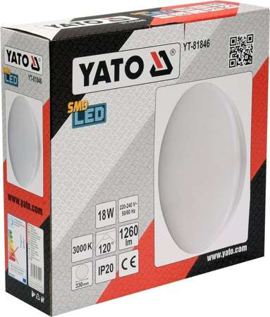 LAMPA ŚCIENNA LED 18W OKRĄGŁA IP20 3000K YT-81846 LAMPA ŚCIENNA LED 18W OKRĄGŁA IP20 3000K YT-81846
