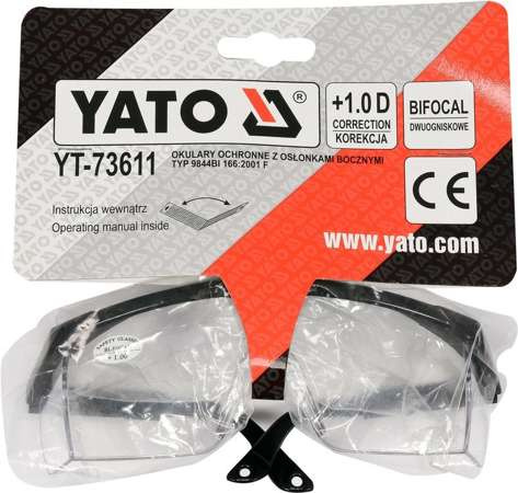 OKULARY OCHRONNE KOREKCYJNE +1 YT-73611 YATO OKULARY OCHRONNE KOREKCYJNE +1 YT-73611 YATO