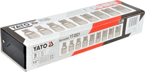 KLUCZE NASADOWE TORX Cr-V E10-E24 9CZ YT-0521 YATO KLUCZE NASADOWE TORX Cr-V E10-E24 9CZ YT-0521 YATO