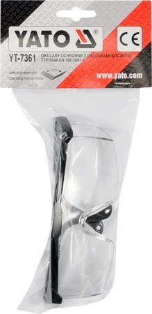 OKULARY OCHRONNE BEZBARWNE TYP 9844 YT-7361 YATO OKULARY OCHRONNE BEZBARWNE TYP 9844 YT-7361 YATO