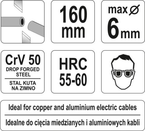 SZCZYPCE DO CIĘCIA PRZEWODÓW 6cal YT-1966 YATO SZCZYPCE DO CIĘCIA PRZEWODÓW 6cal YT-1966 YATO