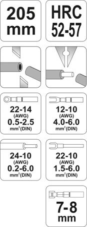 WIELOFUNKCYJNY ŚCIĄGACZ IZOLACJI 205MM YT-2313 YAT WIELOFUNKCYJNY ŚCIĄGACZ IZOLACJI 205MM YT-2313 YAT