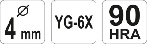 WIERTŁO DO SZKŁA I CERAMIKI 4MM YT-3725 YATO WIERTŁO DO SZKŁA I CERAMIKI 4MM YT-3725 YATO