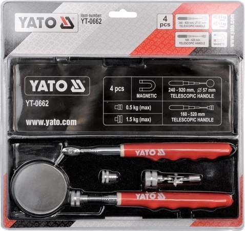 ZESTAW INSPEKCYJNY LUSTERKO + CHWYTAK YT-0662 YATO ZESTAW INSPEKCYJNY LUSTERKO + CHWYTAK YT-0662 YATO