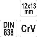 KLUCZ OCZKOWO-ODGIĘTY 12*13MM YT-03953 YATO
