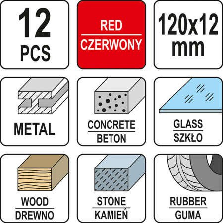 KREDA TECHNICZNA 12 SZT CZERWONA YT-69932 YATO KREDA TECHNICZNA 12 SZT CZERWONA YT-69932 YATO