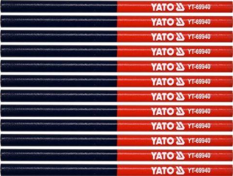 OŁÓWKI TECHNICZNE CZERWONO NIEBIESKIE YT-69940 YATO OŁÓWKI TECHNICZNE CZERWONO NIEBIESKIE YT-69940 YATO