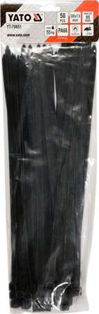 OPASKI PLASTIKOWE 300X7,6 50SZT. CZARNE YT-70651 YATO OPASKI PLASTIKOWE 300X7,6 50SZT. CZARNE YT-70651 YATO