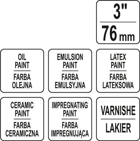 PĘDZEL ANGIELSKI AKRYL 2KA3" YT-54564 YATO PĘDZEL ANGIELSKI AKRYL 2KA3" YT-54564 YATO