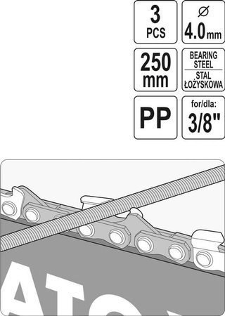 PROWADNIK Z PILNIKIEM DO ŁAŃCUCHÓW 4MM YT-85030 YATO PROWADNIK Z PILNIKIEM DO ŁAŃCUCHÓW 4MM YT-85030 YATO