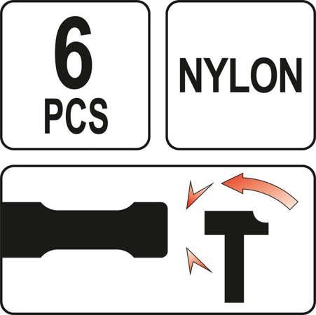 PRZECINAKI Z TWORZYWA KPL 6 SZT YT-08477 YATO PRZECINAKI Z TWORZYWA KPL 6 SZT YT-08477 YATO