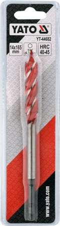 WIERTŁO DO DREWNA 4-OSTRZOWE 14MM HEX YT-44682 YATO WIERTŁO DO DREWNA 4-OSTRZOWE 14MM HEX YT-44682 YATO