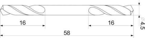 WIERTŁO DO METALU DWUSTRONNE 4,5MM YT-40015 YATO WIERTŁO DO METALU DWUSTRONNE 4,5MM YT-40015 YATO