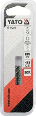WIERTŁO DO METALU HSS PREMIUM 2,0MM 5SZT YT-44204