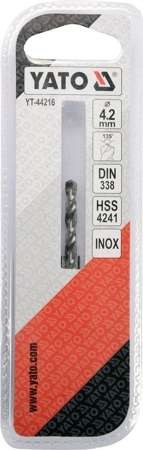 WIERTŁO DO METALU HSS PREMIUM 4,2MM YT-44216 YATO WIERTŁO DO METALU HSS PREMIUM 4,2MM YT-44216 YATO