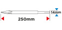 Szpicak SDS Plus rowkowy 14 x 250 mm