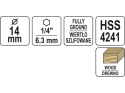 WIERTŁO DO DREWNA SPIRALNE 14MM HEX YT-33869 YATO