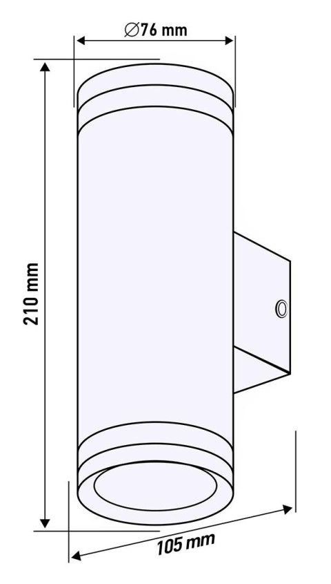 Lampa zewnętrzna podwójna silver Lampa zewnętrzna podwójna silver