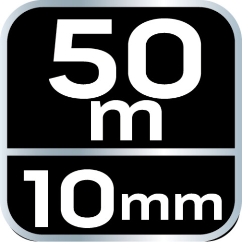 Taśma miernicza stalowa 50 m x 10 mm Taśma miernicza stalowa 50 m x 10 mm