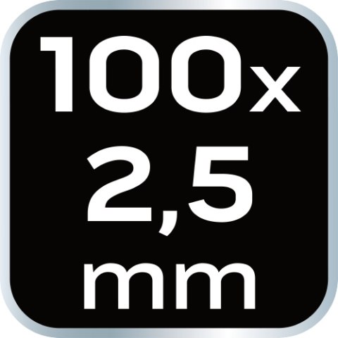 Opaski zaciskowe 2.5 x 100 mm, 100 szt., białe Opaski zaciskowe 2.5 x 100 mm, 100 szt., białe