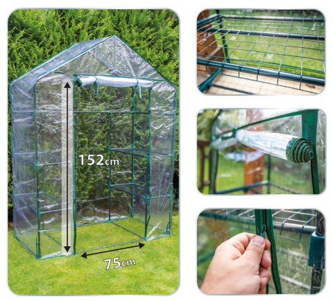 Szklarnia 143 x 73 x 195 cm, folia PVC Szklarnia 143 x 73 x 195 cm, folia PVC