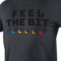 T-shirt z nadrukiem, FEEL THE BIT, rozmiar XL