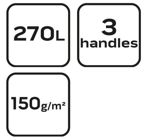 Torba ogrodowa 270 L, 150 g/m2; PP; usztywniona kr Torba ogrodowa 270 L, 150 g/m2; PP; usztywniona kr