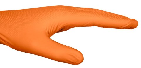 Rękawiczki nitrylowe, pomarańczowe, 50 sztuk, rozm XL Rękawiczki nitrylowe, pomarańczowe, 50 sztuk, rozm XL
