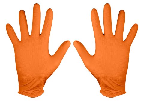 Rękawiczki nitrylowe, pomarańczowe, 50 sztuk, rozm XL Rękawiczki nitrylowe, pomarańczowe, 50 sztuk, rozm XL